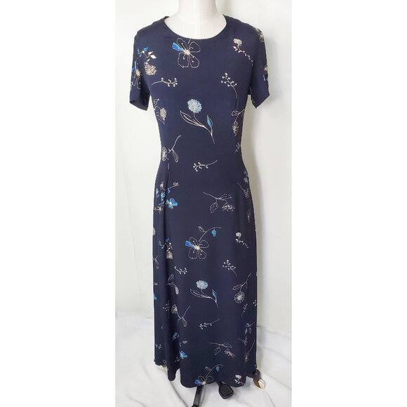 LAURA ASHLEY Womens Vintage Floral Shift Full-Length Summer Maxi Dress 8 - Picture 8 of 10